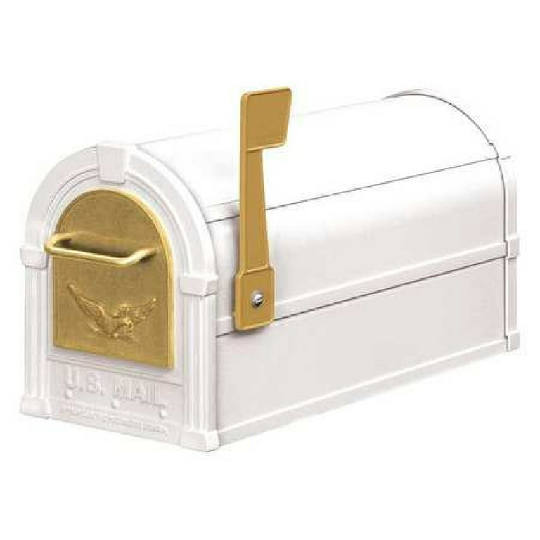 White/ Gold Eagle Heavy-duty Rural Mailbox